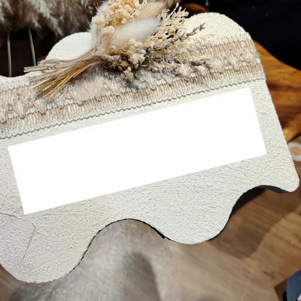 Kattøye press-on negler med glassperler, kort oval form