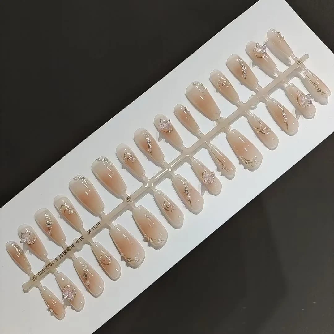 3D Sommerfugl Kunstnegler, 30 stk, Gjenbrukbare