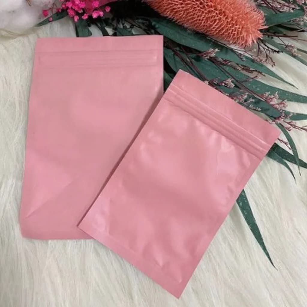Frosted plastposer med glidelås for negleverktøy og press-on negler