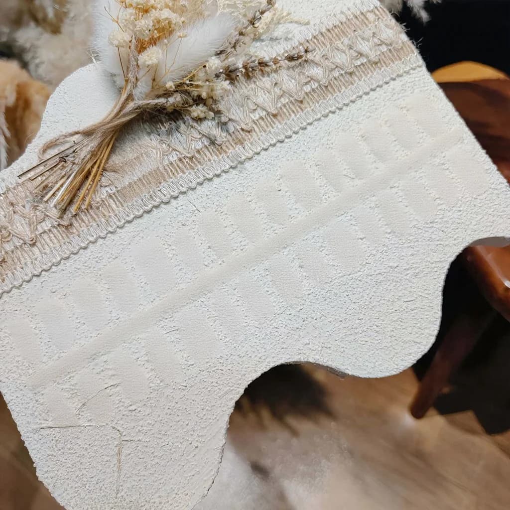 Blå franske spiss kunstige negler med perler og rhinestones