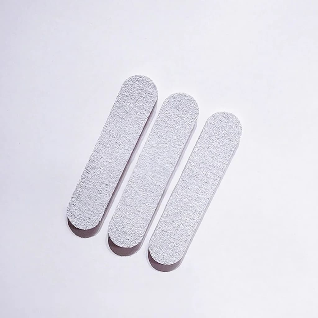 Tosidig mini svampneglefil og buffer, 9x2 cm slipestift