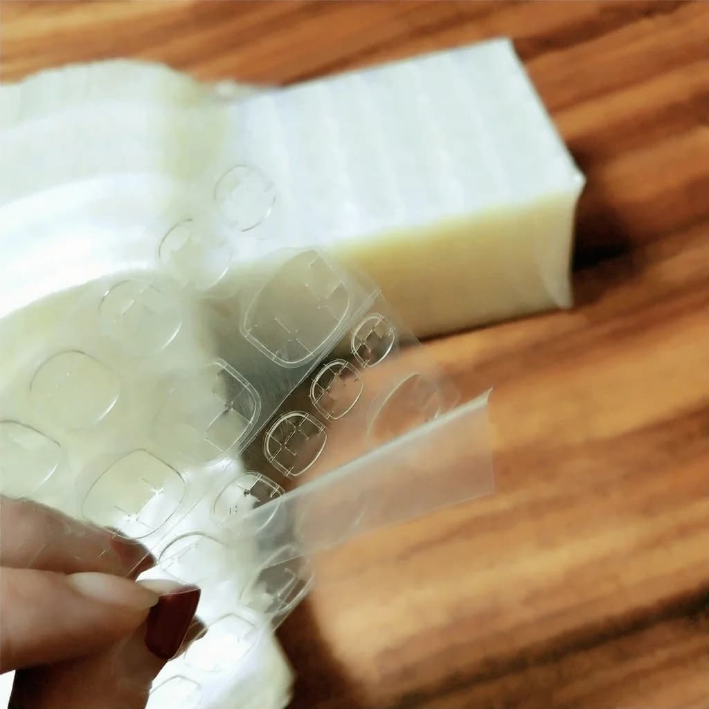 Gule jelly dobbeltsidige limstrips for press-on negler